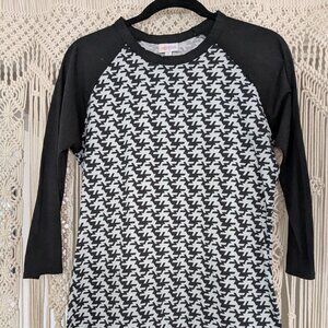 LuLaRoe "Randy" Sz Sm Black and White Houndstooth